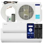 DELLA 28K BTU ODU 20 SEER2, 2 Dual Zone 9000 18000 BTU 208-230V Cools Up to 1400 Sq.Ft, Multi Zone Ductless Pre-Charged Heat Pump Mini Split AC & Work with Alexa and Wifi, 16ft Installation Kits