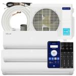 DELLA 28K BTU ODU Tri 3 Zone (9K 9K 18K BTU) Mini Split AC Works with Alexa and Wifi, Multi Zone Cools Up to 1800 Sq.Ft, 20 SEER2 208-230V, Energy Efficient, Pre-Charged Heat Pump, 16ft Kits