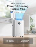 Dreo Portable Air Conditioners, 12,000 BTU AC Unit for Bedroom with Drainage-free Cooling, 46dB Quiet, APP/Voice/Remote, 24h Timer with Fan & Dehumidifier, Smart Standing AC for Room Indoors, AC515S