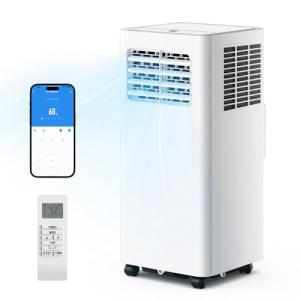EUHOMY Portable Air Conditioners 14,000 BTU, 4-in-1 Portable Air Conditioner for Rooms Up to 650 Sq.Ft. with Cool, Fan, Dehumidifier, Sleep, Portable AC Unit with Remote & 24H Timer, Installation Kits