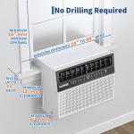 Garvee 6000 BTU U-Shaped Window Air Conditioner, Cools Up to 269 Sq.Ft., Ultra Quiet Operation, Energy Efficient, Includes Remote Control, White