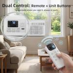 12000 BTU Window Air Conditioner, 115V Air Conditioner Window Unit with 3 Speeds, 24H Timer & Remote, 6 Modes Window AC Units, Cools up to 550 Sq.Ft, Easy Install for Bedroom Apartment Office Indoor