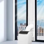 Loviga Universal Sliding Door Seal Kit for Portable Air Conditioner and Dryer, 100% Sealing Dual Hose Support AC Door Vent Kit, 10x75~91 Inch Length Adjustable for Mobile A/C