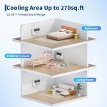 Garvee 6000 BTU U-Shaped Window Air Conditioner, Cools Up to 269 Sq.Ft., Ultra Quiet Operation, Energy Efficient, Includes Remote Control, White