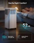 EUHOMY Portable Air Conditioners 14,000 BTU, 4-in-1 Portable Air Conditioner for Rooms Up to 650 Sq.Ft. with Cool, Fan, Dehumidifier, Sleep, Portable AC Unit with Remote & 24H Timer, Installation Kits