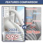 Loviga Universal Sliding Door Seal Kit for Portable Air Conditioner and Dryer, 100% Sealing Dual Hose Support AC Door Vent Kit, 10x75~91 Inch Length Adjustable for Mobile A/C