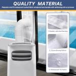 Loviga Universal Sliding Door Seal Kit for Portable Air Conditioner and Dryer, 100% Sealing Dual Hose Support AC Door Vent Kit, 10x75~91 Inch Length Adjustable for Mobile A/C