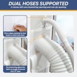 Loviga Universal Sliding Door Seal Kit for Portable Air Conditioner and Dryer, 100% Sealing Dual Hose Support AC Door Vent Kit, 10x75~91 Inch Length Adjustable for Mobile A/C