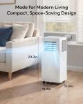 EUHOMY Portable Air Conditioners 14,000 BTU, 4-in-1 Portable Air Conditioner for Rooms Up to 650 Sq.Ft. with Cool, Fan, Dehumidifier, Sleep, Portable AC Unit with Remote & 24H Timer, Installation Kits