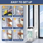 Loviga Universal Sliding Door Seal Kit for Portable Air Conditioner and Dryer, 100% Sealing Dual Hose Support AC Door Vent Kit, 10x75~91 Inch Length Adjustable for Mobile A/C