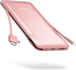 TG90° 10000mah Portable Charger Power Bank with Built-in Cables(No AC Plug),Travel Essentials Battery Pack with Cords Portable Phone Charger Compatible with iPhone and Android Smart Devices