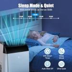 14000 BTU Portable Air Conditioner Cools up to 750 Sq.Ft, 3-in-1 Quiet Portable AC Unit with Remote Control & Installation Kits for Large Room, 3 Speed, Auto Swing, 24H Timer