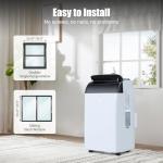 14000 BTU Portable Air Conditioner Cools up to 750 Sq.Ft, 3-in-1 Quiet Portable AC Unit with Remote Control & Installation Kits for Large Room, 3 Speed, Auto Swing, 24H Timer