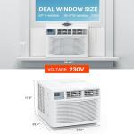 ROVSUN 18000 BTU Window Air Conditioner with Heat, Window AC Unit & Heater Combo with APP & Voice Smart Control, Timer Function & Easy Installation Kit, Work with Alexa/Google Assistant, 208/230V