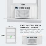 ROVSUN 18000 BTU Window Air Conditioner with Heat, Window AC Unit & Heater Combo with APP & Voice Smart Control, Timer Function & Easy Installation Kit, Work with Alexa/Google Assistant, 208/230V