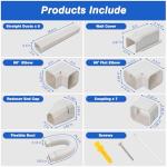 SUREPHON 3" 13.5Ft Mini Split Line Set Cover, Plastic Line Kit for Outside Units, Mini Split Air Conditioner, Central AC and Heat Pump