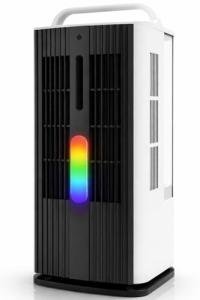 XAMATTS Portable Air Conditioners w/Remote,1.7L Desktop Mini Air Conditioner Fan w/7 Color LED Lights, 120° Oscillating Evaporative Air Cooler Fan w/3 Speeds & 7H Timer for Bedroom, Office Indoor Use