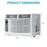 Towallmark 6,000 Btu Window Air Conditioner, Cools Up to 250 Sq. Ft with Cooling, Dehumidifier, 3 Fan Speed, Window-Mounted Room Ac Window Unit with Remote, Easy Install Kit for Home