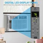 Towallmark 6,000 Btu Window Air Conditioner, Cools Up to 250 Sq. Ft with Cooling, Dehumidifier, 3 Fan Speed, Window-Mounted Room Ac Window Unit with Remote, Easy Install Kit for Home