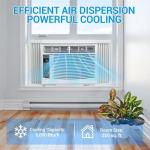 Towallmark 6,000 Btu Window Air Conditioner, Cools Up to 250 Sq. Ft with Cooling, Dehumidifier, 3 Fan Speed, Window-Mounted Room Ac Window Unit with Remote, Easy Install Kit for Home