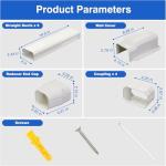 SUREPHON 4" 7.5Ft Mini Split Line Set Cover, Plastic Line Kit for Outside Units, Mini Split Air Conditioner, Central AC and Heat Pump