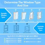 Gruntbear Portable Air Conditioner Window Seal Kit, 400CM (157'') AC Casement , Hot Air Stop Air Exchange Guards with Zip and Adhesive Fastener Works with Tumble Dryer, Keep House Cool