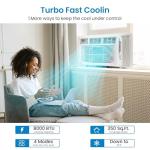 MilleLoom Smart 8000 BTU Window Air Conditioner with WiFi, Remote & App Control, Timer Function & Easy Install Kit for Rooms up to 450 Square Feet, 115V/60Hz, White