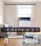 AKIRES U-Shaped Window Air Conditioner, 10,000BTU Air Conditioner Window Unit, Cools up to 450 Sq. Ft, Window AC with Cool, Fan, Dry, Sleep, Energy Saver, and Auto,6 Modes,24H Timer,Home,Office