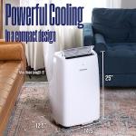 Westinghouse 10,000 BTU Air Conditioner Portable For Rooms Up To 450 Square Feet, Portable AC with Home Dehumidifier, Smart App, 3-Speed Fan, Programmable Timer, Remote Control, Window Kit, White