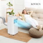ROVSUN WiFi Enabled Smart 9000 BTU Portable Air Conditioner with Remote & APP Control, 3-in-1 Cooler, Dehumidifier & Fan, Powerful Room Mobile AC Unit with Rolling Wheels & Easy Installation Kit