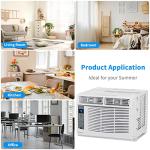 ROVSUN 6000 BTU Window Air Conditioner, 3-in-1 AC Unit for Window, Works As Cooler, Dehumidifier & Fan with Timer, Sleep/ECO Mode & Installation Kit, Cooling Rooms up to 250 Sq. Ft, 115V/60Hz