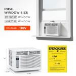 ROVSUN Smart 6000 BTU Window Air Conditioner with WiFi, Energy Saving Window AC Unit with Remote & App Control & Timer Function & Easy Install Kit, for Rooms up to 250 Square Feet, 115V/60Hz, White