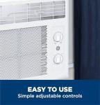 GE Window Air Conditioner Unit, 5,000 BTU for Small Rooms up to 150 sq ft. with Manual Adjustable Fan and Cooling Settings, Perfect for Small Bedroom or Living Room, Easy Install Kit Included, White