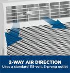 GE Window Air Conditioner Unit, 5,000 BTU for Small Rooms up to 150 sq ft. with Manual Adjustable Fan and Cooling Settings, Perfect for Small Bedroom or Living Room, Easy Install Kit Included, White