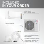 Cooper & Hunter OLIVIA Series Tri 3 Zone Multi Zone Ductless Mini Split Air Conditioner and Heater Full Set with 25ft Installation Kits (28000 BTU 6+6+18)