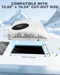 Treeligo 12V RV Air Conditioner Ultra-Quiet AC, Easy Install Non-Ducted Rooftop Unit, Heat & Fast Cooling for Campers, RVs and Travel Trailers, White