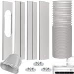 Nihoney Portable AC Window Vent Kit with 5.9" Exhaust Hose Universal Portable Air Conditioner Window Seal Kit Adjustable 59 Inch Length Exhaust Hose for Sliding Horizontal&Vertical Windows