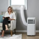 Nihoney Portable AC Window Vent Kit with 5.9" Exhaust Hose Universal Portable Air Conditioner Window Seal Kit Adjustable 59 Inch Length Exhaust Hose for Sliding Horizontal&Vertical Windows