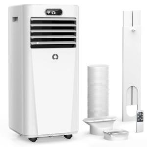 Portable Air Conditioners,10,000 BTU 3-in-1 Portable AC unit for Rooms up to 450 Sq. Ft, Featuring 24H Timer, Smart Sleep Mode, Window Kits Included, Perfect for Bedrooms, Kitchens, and Apartments.