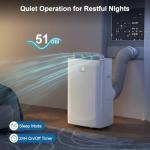 COSTWAY 15000 BTU Inverter Portable Air Conditioner, Smart Wifi Enabled Cooling & Heating Unit w/Fan, Dehumidifier, Auto Swing, Sleep Mode, 24H Timer, Remote Control & Window Kit, Cool Up to 750 Sq.Ft