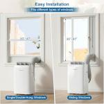 COSTWAY 15000 BTU Inverter Portable Air Conditioner, Smart Wifi Enabled Cooling & Heating Unit w/Fan, Dehumidifier, Auto Swing, Sleep Mode, 24H Timer, Remote Control & Window Kit, Cool Up to 750 Sq.Ft