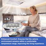 7330F3852 Thermostat Single Stage Heat and Cool Compatible with Coleman RV Air Conditioner Mach Series 7330F3852 Single Stage Heating/Cooling Control Efficient Temperature Regulation (Black)