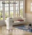 Swamp Cooler, 1800 CFM Windowless Portable Air Conditioners with 4.2 Gal Water Tank, 120° Swing,12H Timer,3 Modes & 3 Speeds,4 Ice Packs, Evaporative Air Cooler for Room,Bedroom,Office,Crystal White