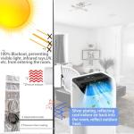 LIHONK Portable ac Window Vent kit【Titanium Silver+Black 100% Light Block】- Universal Thick Portable Air Conditioner Window Seal for AC and Tumble Dryer - 100% Sealing Waterproof Adjustable(Medium)