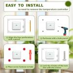 6 PCS Thermostat Lock Box with Key, Large Thermostat Cover with Lock for Thermostat on Wall, AC Control Lock Box Cover with Key, Air Conditioner Lockbox Fits Thermostats 5" H x 6" W or Smaller