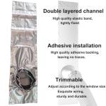 LIHONK Portable ac Window Vent kit【Titanium Silver+Black 100% Light Block】- Universal Thick Portable Air Conditioner Window Seal for AC and Tumble Dryer - 100% Sealing Waterproof Adjustable(Medium)