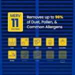 AprilAire 210 Replacement Filter for AprilAire Whole House Air Purifiers - MERV 11, Clean Air & Dust, 20x25x4 Air Filter (Pack of 2)