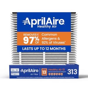 AprilAire 313 Replacement Filter for AprilAire Whole House Air Purifiers - MERV 13, Healthy Home Allergy, 20x20x4 Air Filter (Pack of 1)