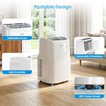 ZAFRO Portable Air Conditioners, 10000 BTU (6000 BTU SACC), Portable AC with Drainage-free Cooling, Fan & Dehumidifier, Smart AC Unit with APP/Remote, 47dB Quiet, 24H Timer for Living Room, Bedroom