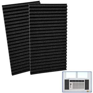 YoleShy Window Air Conditioner Side Panels Foam Panels for Window Air Conditioner, AC Units Window Kit 17 X 9 X 1 inch, Pack of 2, Black